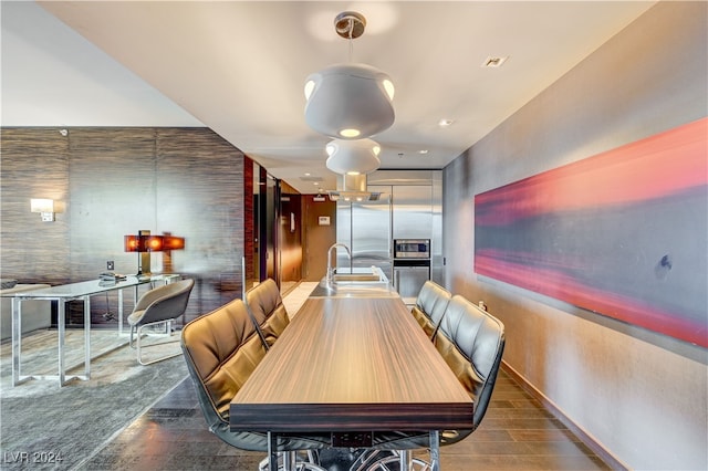 dining room featuring wood finished floors