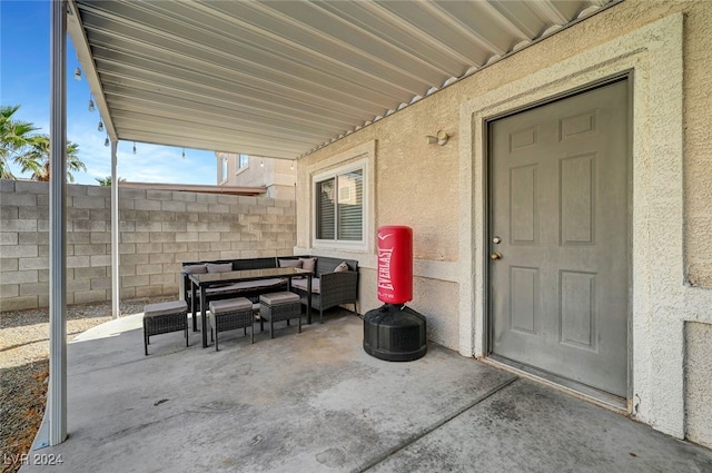 view of patio / terrace featuring outdoor lounge area