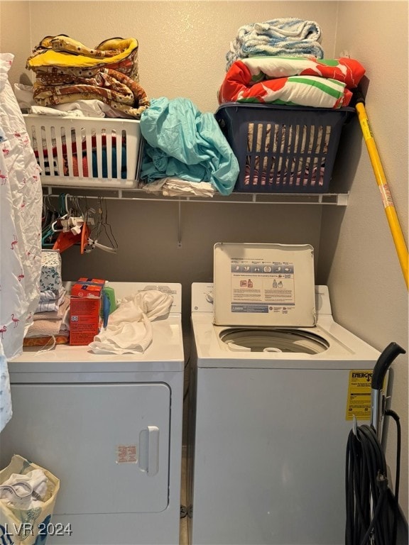 laundry room featuring washer and dryer