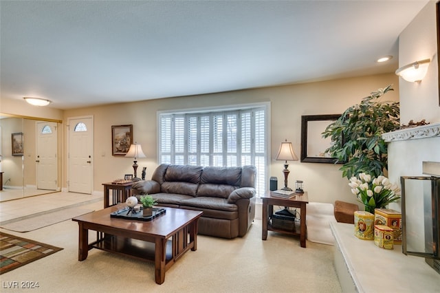 view of carpeted living room