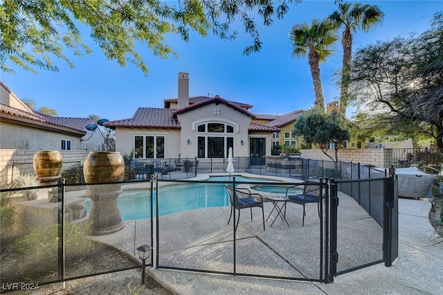 view of pool with a patio area