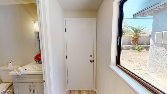 interior space featuring light hardwood / wood-style floors