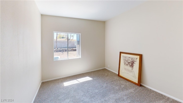 view of carpeted spare room