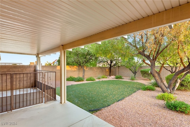 view of yard with a patio