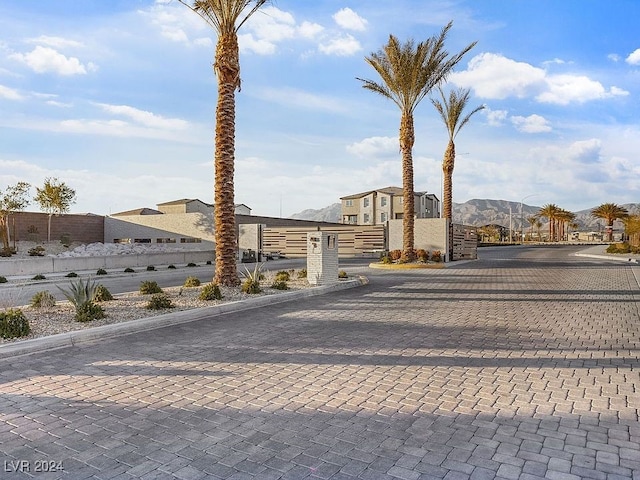 view of street featuring a mountain view