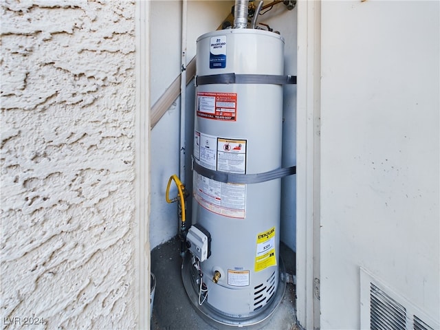 utilities featuring strapped water heater