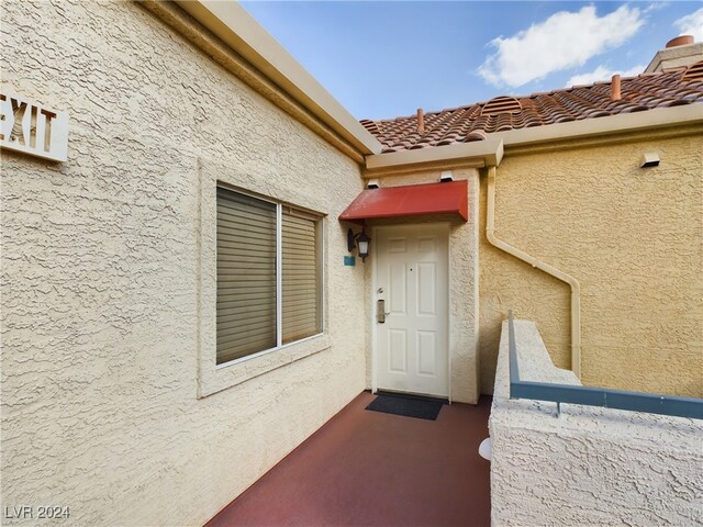 view of doorway to property