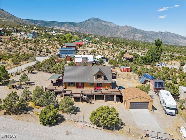 bird's eye view featuring a mountain view