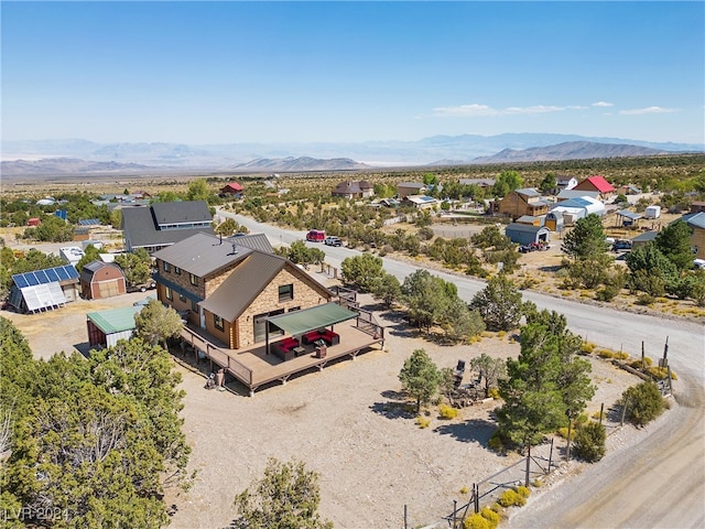 bird's eye view featuring a mountain view