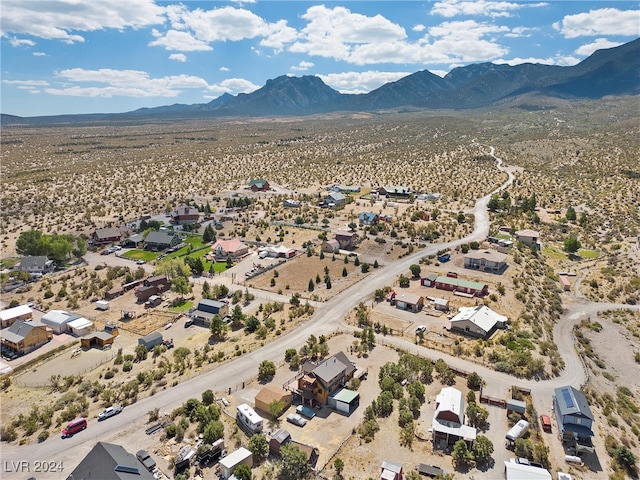 aerial view with a mountain view