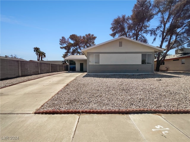 view of front of home