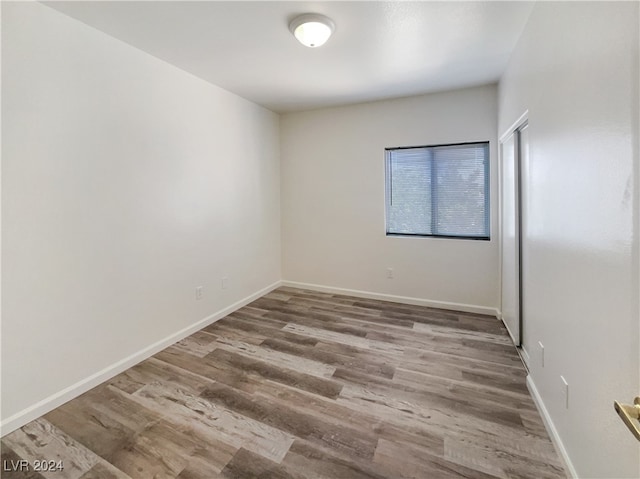 empty room featuring light hardwood / wood-style floors