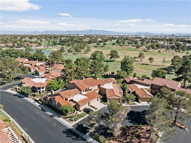 aerial view featuring a mountain view