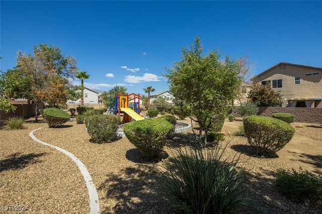 exterior space featuring a playground