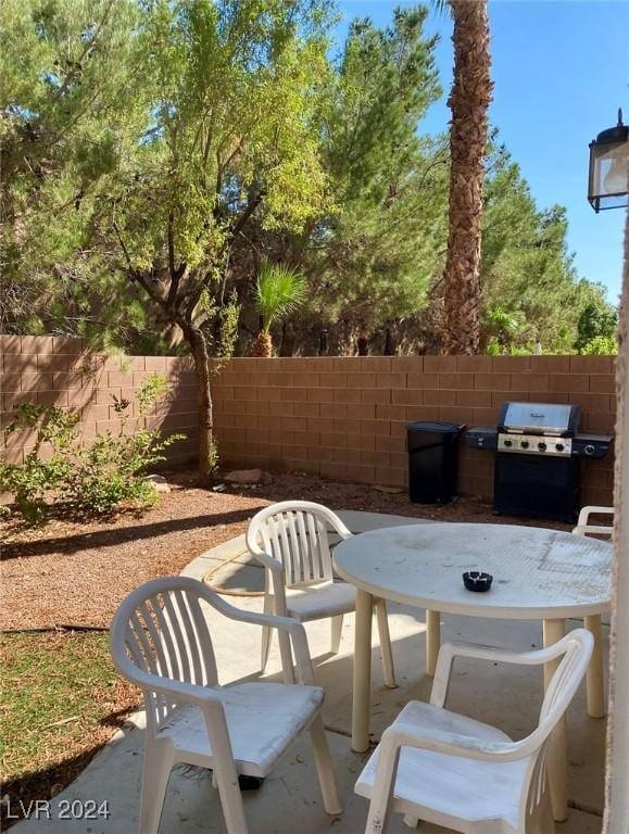 view of patio / terrace featuring grilling area