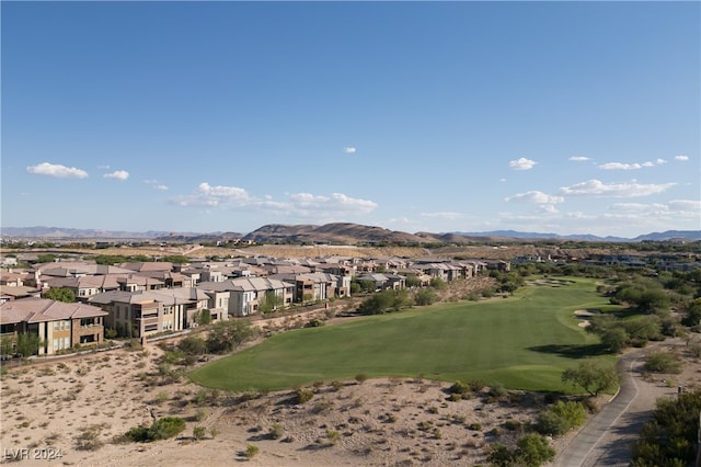 aerial view featuring a mountain view