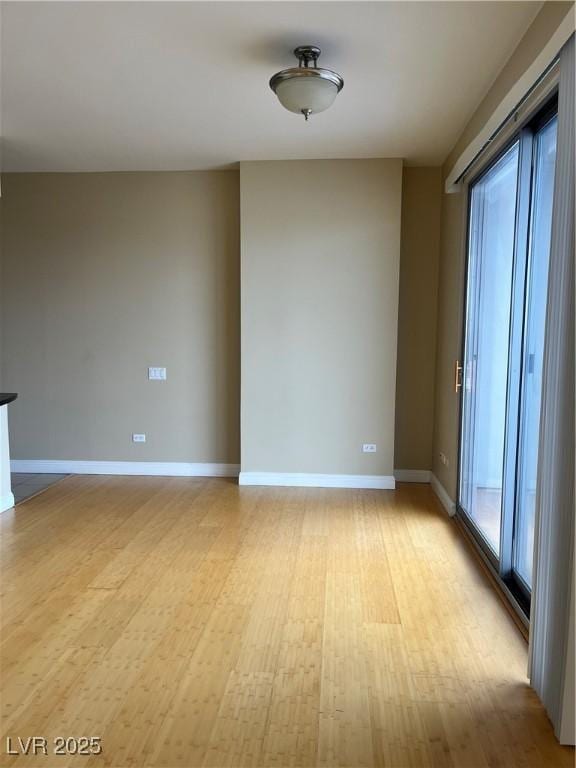 empty room featuring light hardwood / wood-style floors