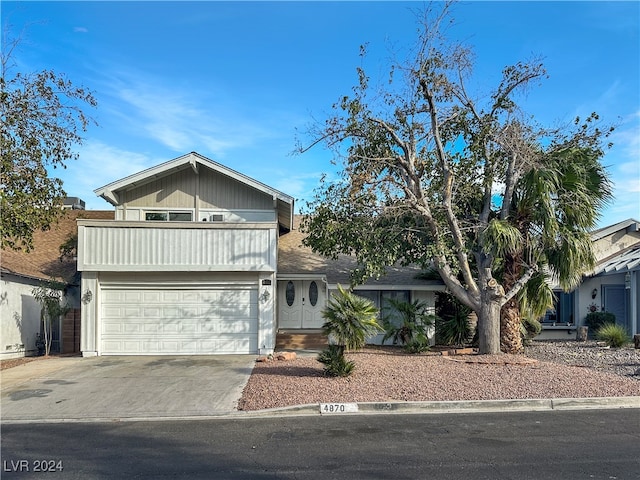 view of front of house featuring a garage