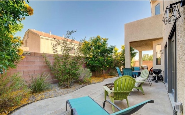 view of patio / terrace featuring area for grilling