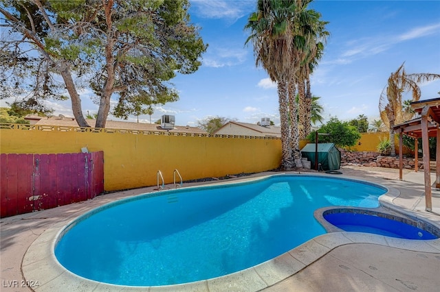 view of pool with a patio area