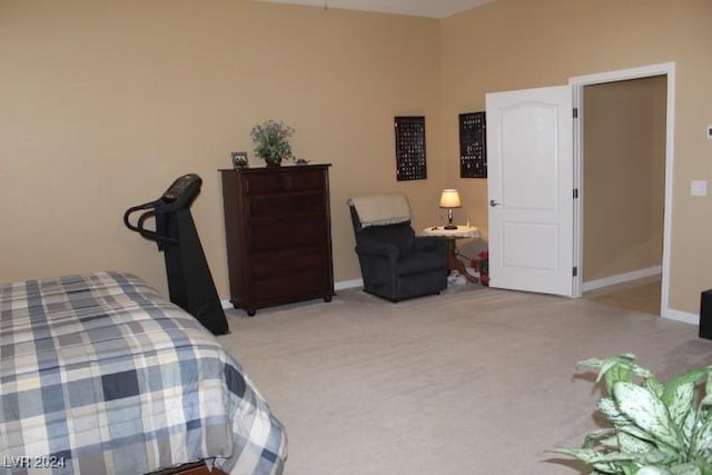 bedroom featuring carpet flooring