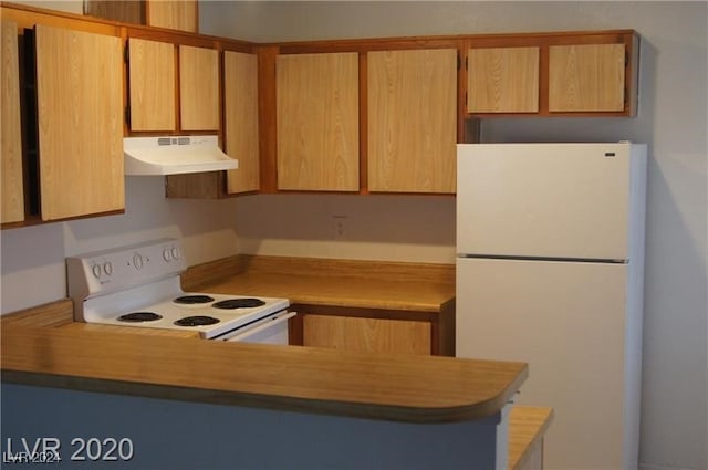 kitchen with white appliances