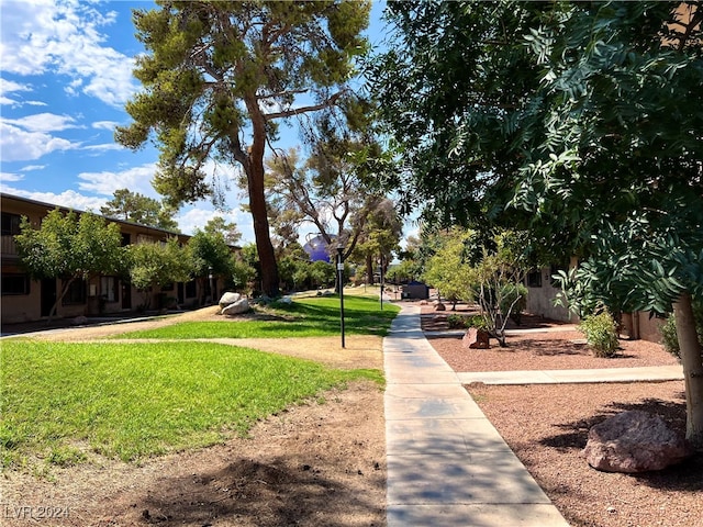 view of home's community featuring a yard