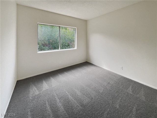 carpeted spare room featuring a textured ceiling