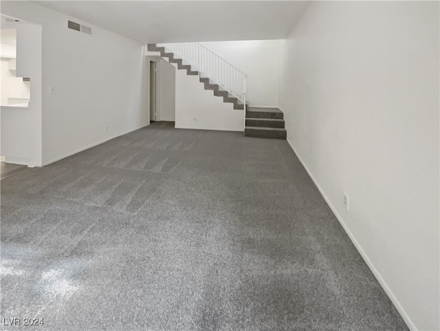 basement with carpet