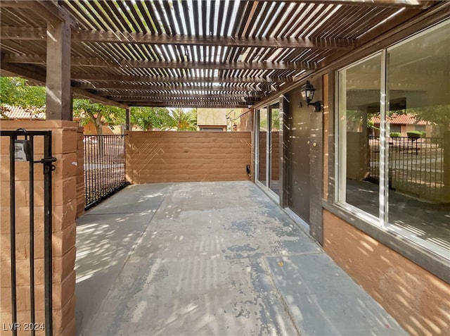 view of patio / terrace with a pergola