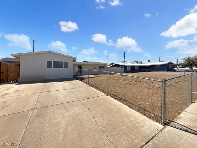 view of front of home with a patio area