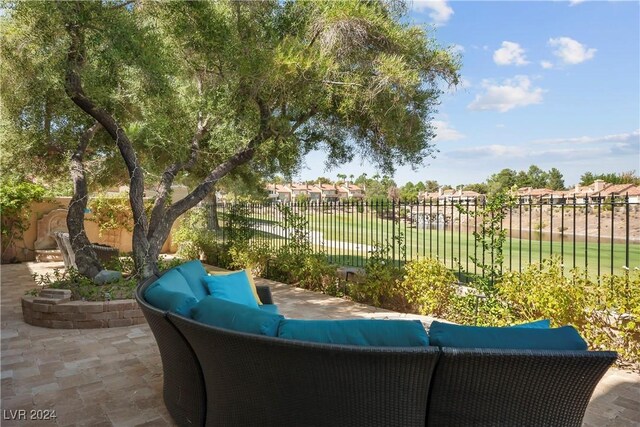 view of patio with outdoor lounge area