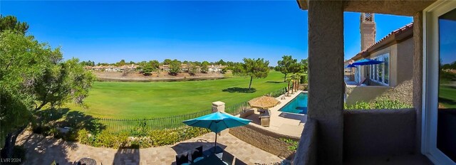 exterior space with a yard and a patio