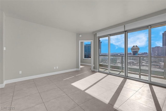 view of tiled spare room