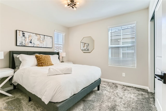 bedroom featuring carpet flooring