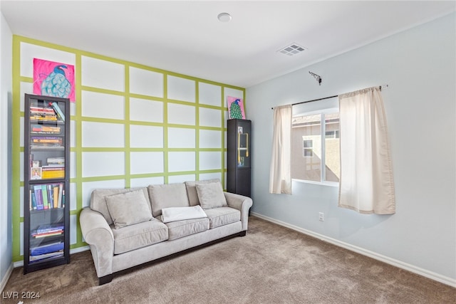 sitting room with carpet