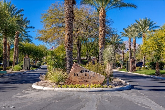 view of community sign