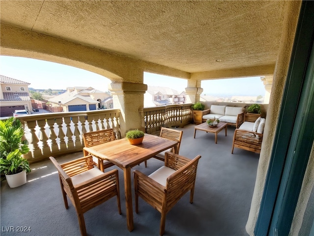 balcony with an outdoor living space