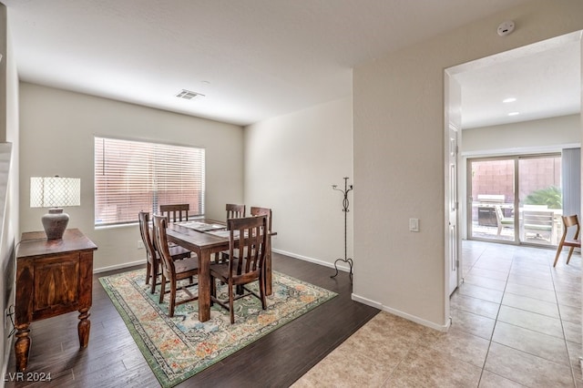 dining room featuring hardwood / wood-style floors