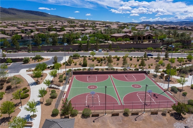 bird's eye view featuring a mountain view