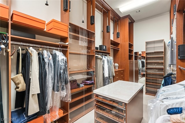 view of walk in closet