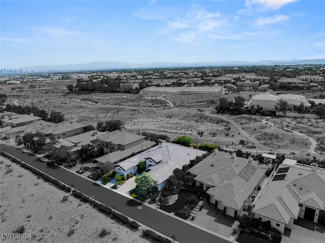 bird's eye view featuring a mountain view