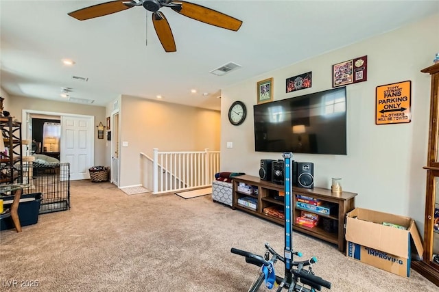 exercise room featuring carpet