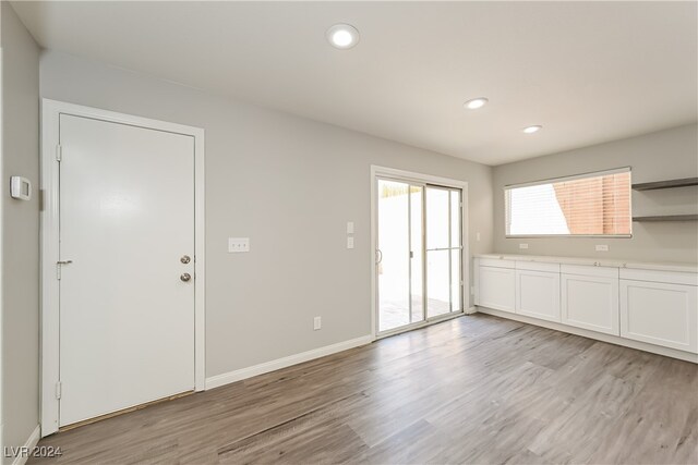 interior space with light wood-type flooring