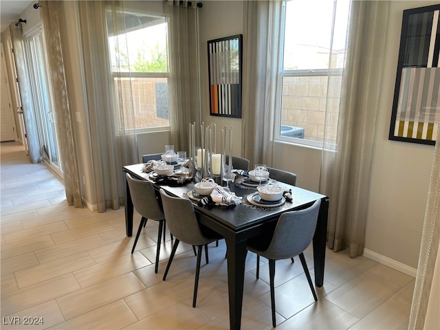 view of dining area