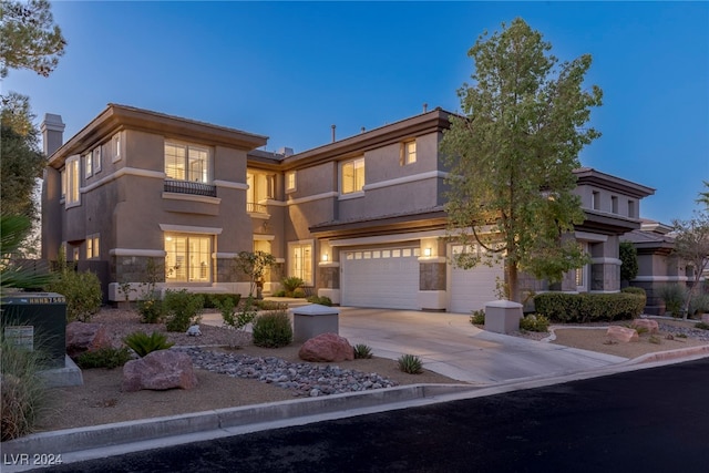 view of front of house featuring a garage