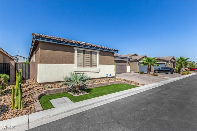 view of front of home featuring a garage