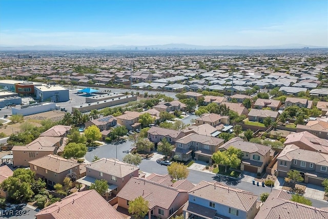 bird's eye view featuring a mountain view