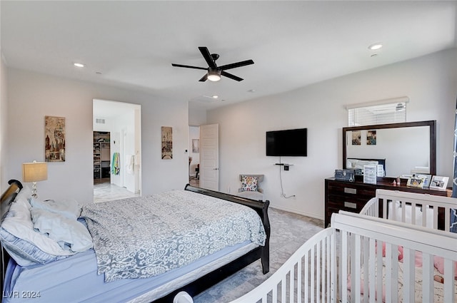 bedroom with ceiling fan