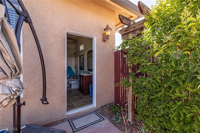 view of doorway to property